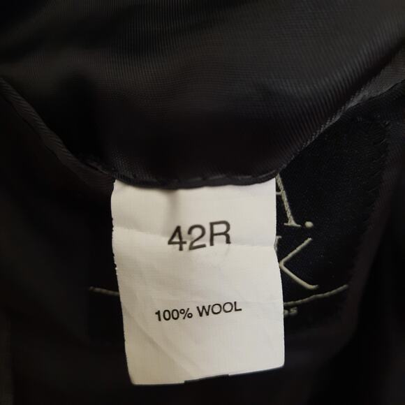 Jos. A. Bank 42R Blazer Mens Gray Herringbone Wool Sport Coat Jacket USA - Picture 5 of 9